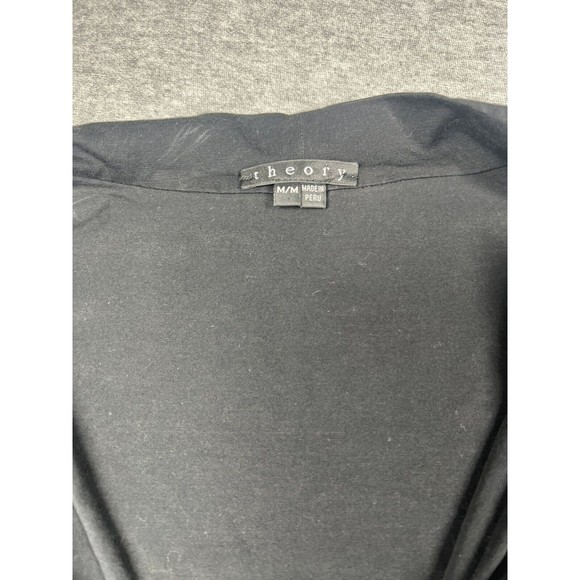 Theory Women's Scoop Neck Short Sleeve  Blouse Black Size M - Picture 3 of 9